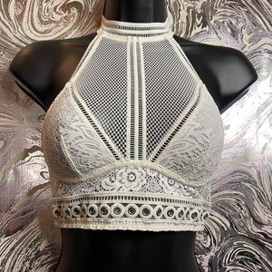 Lace halter bra lef